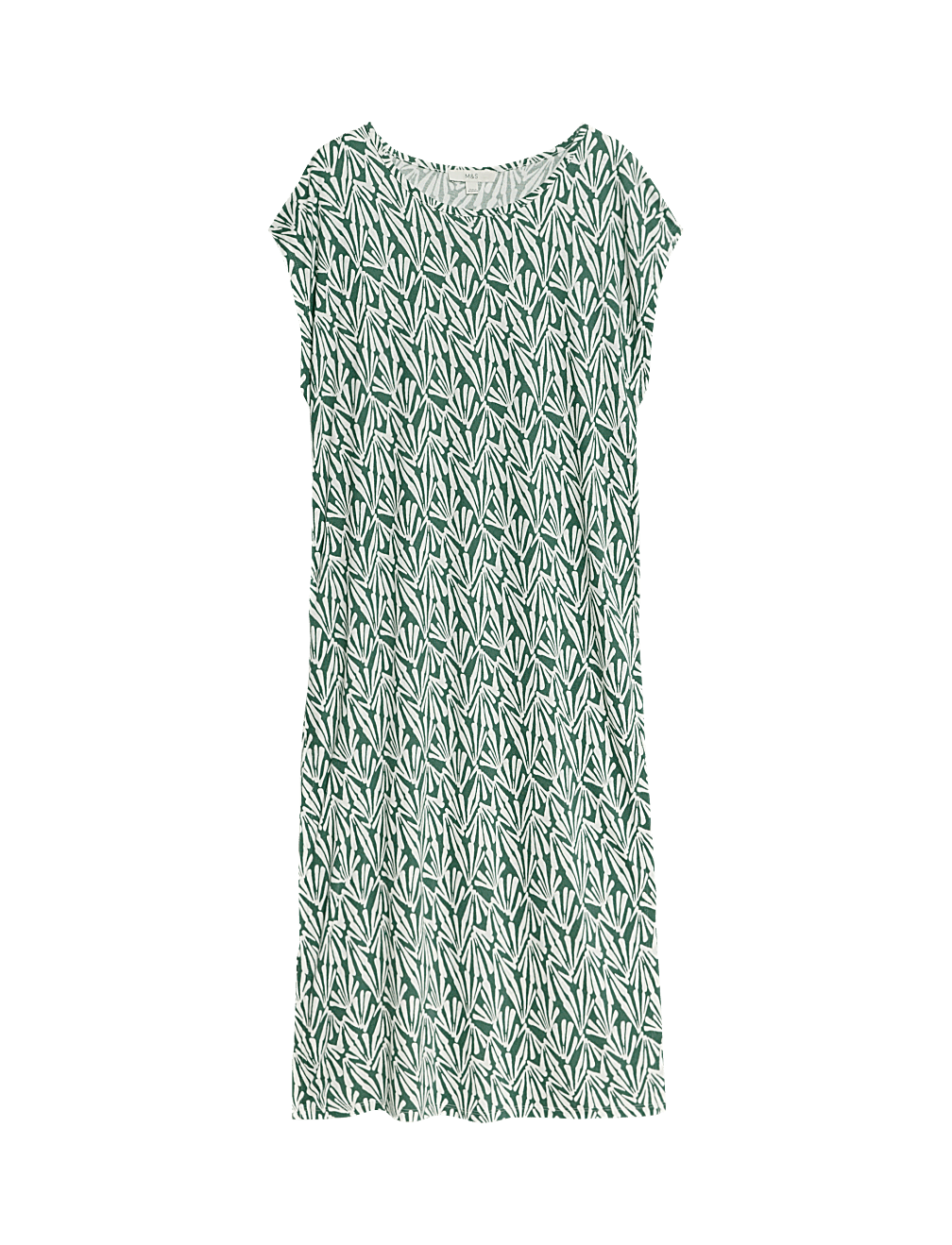 Jersey Printed Midi Relaxed Shift Dress