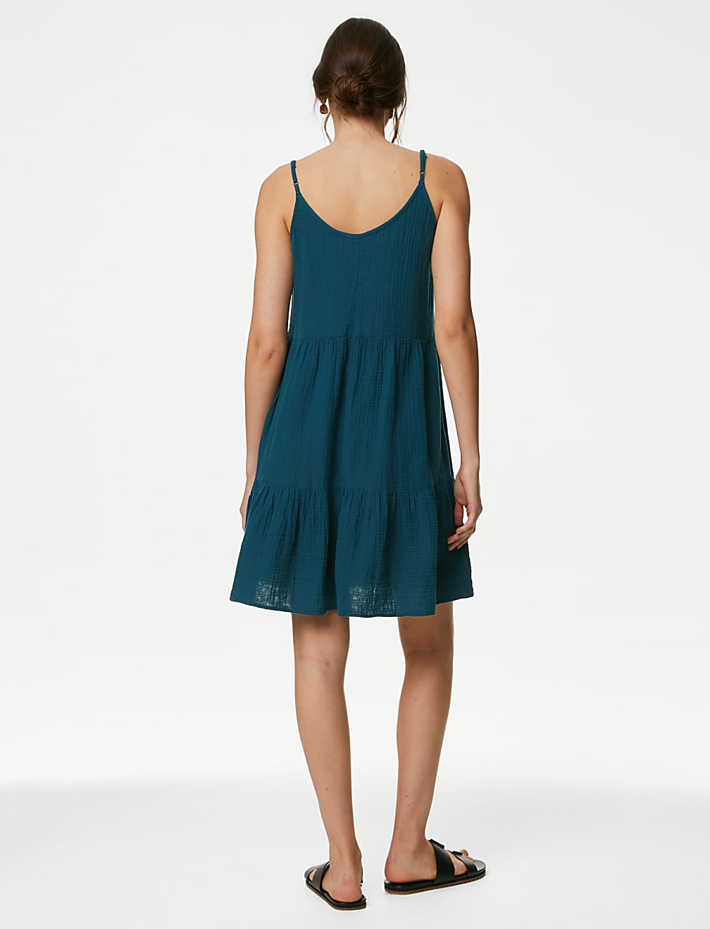 Pure Cotton Tiered Mini Beach Dress