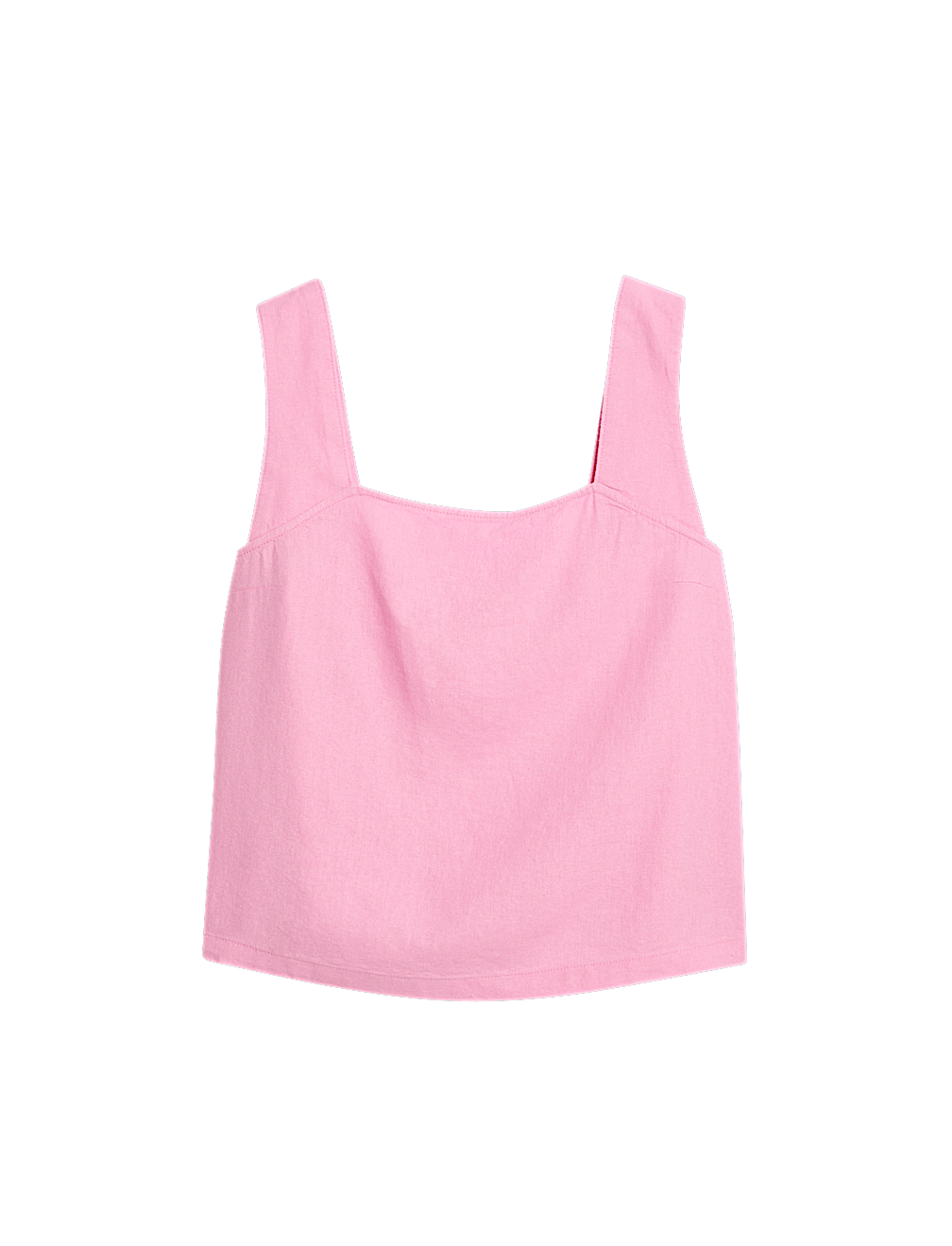 Linen Rich Square Neck Vest Top
