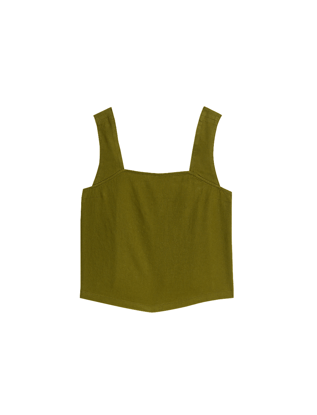 Linen Rich Square Neck Vest Top