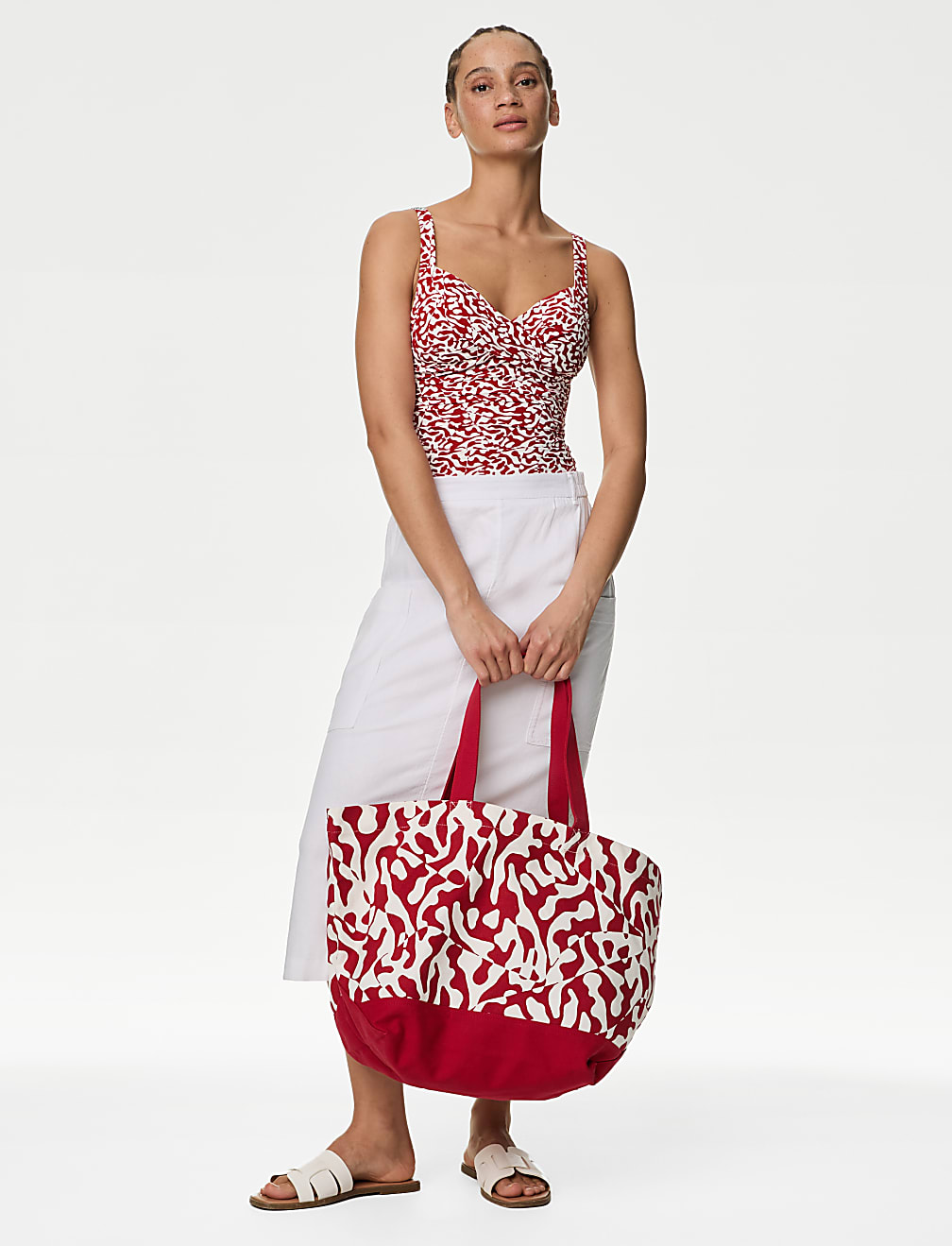 360 Tummy Control Printed Plunge Swimsuit