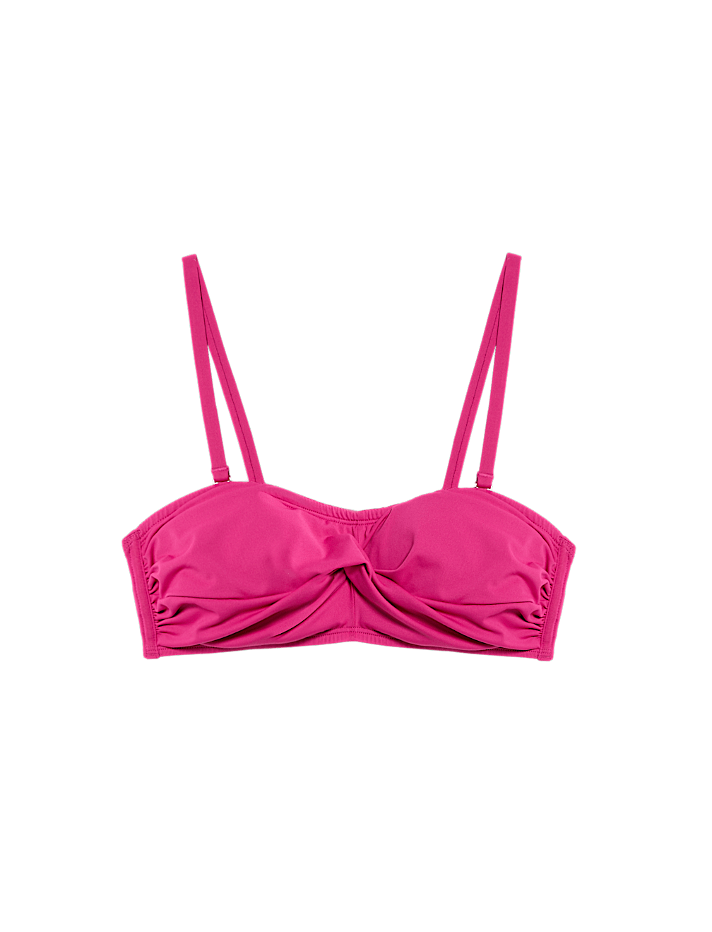 Padded Twist Front Bandeau Bikini Top