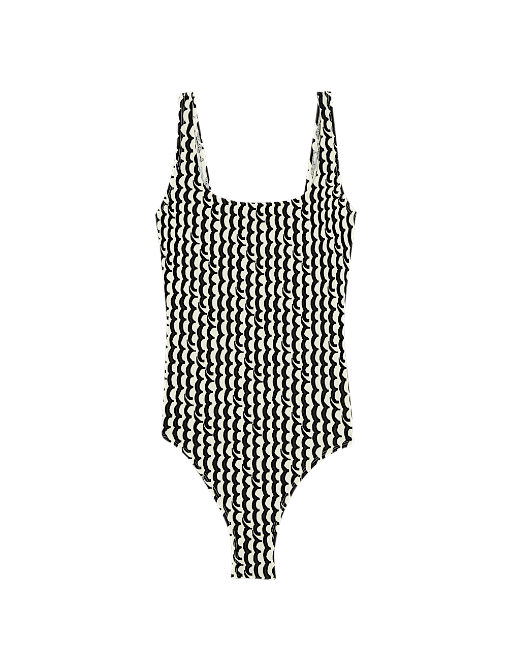 Printed Scoop Neck Swimsuit