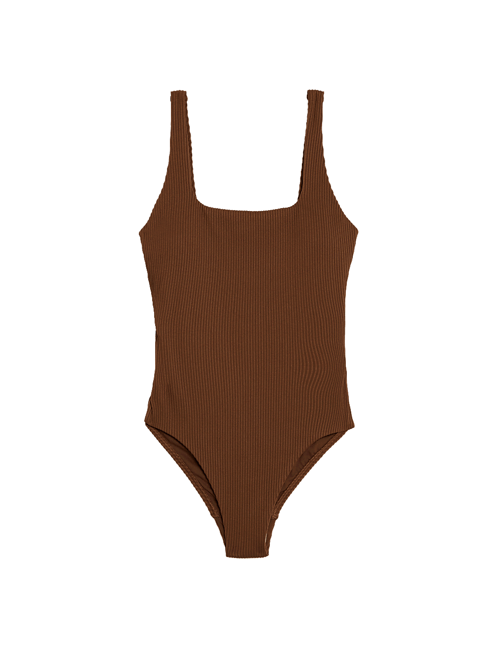 Textured Scoop Neck Swimsuit
