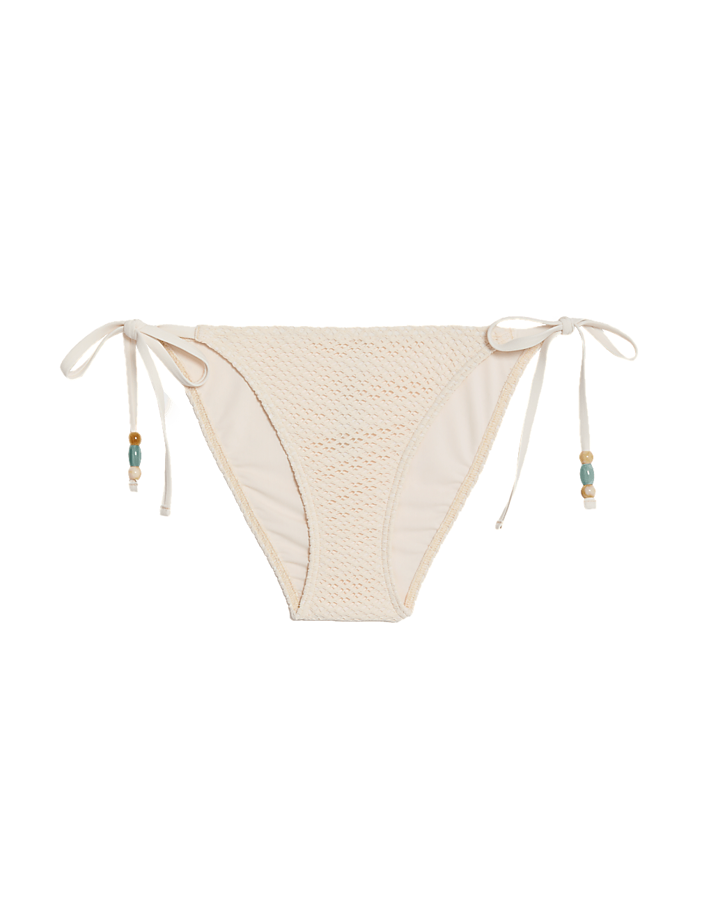 Textured Tie Side Bikini Bottoms