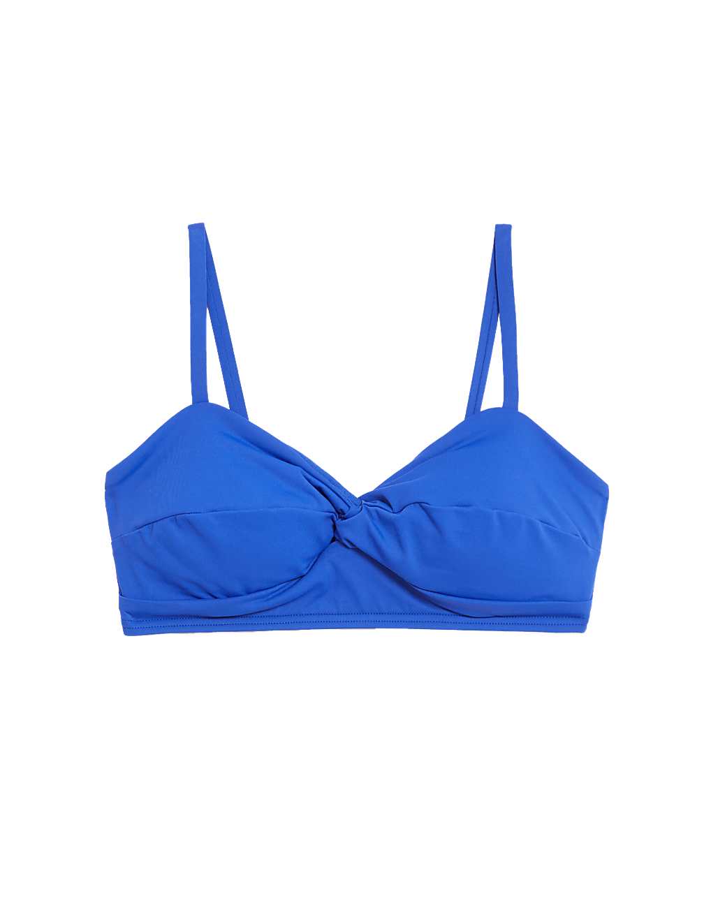 Padded Twist Front Plunge V-Neck Bikini Top