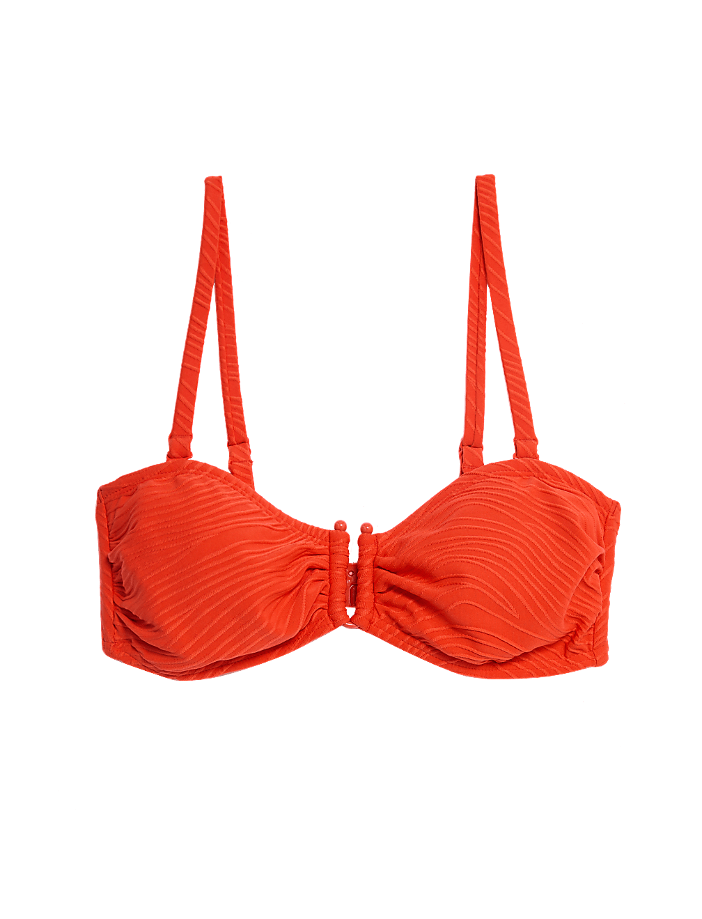 Textured Bandeau Bikini Top