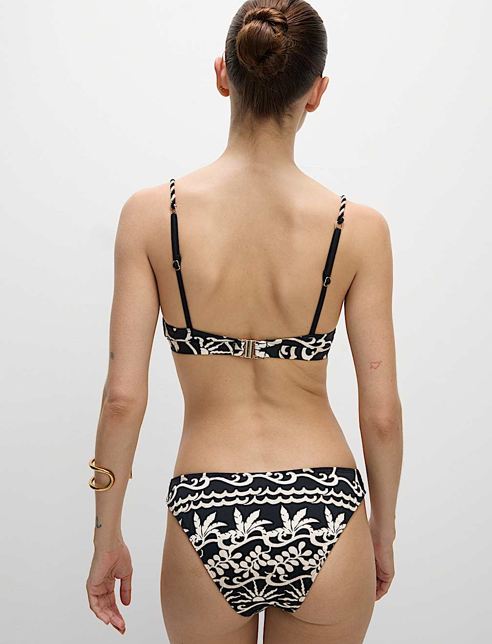 Printed High Leg Bikini Bottoms