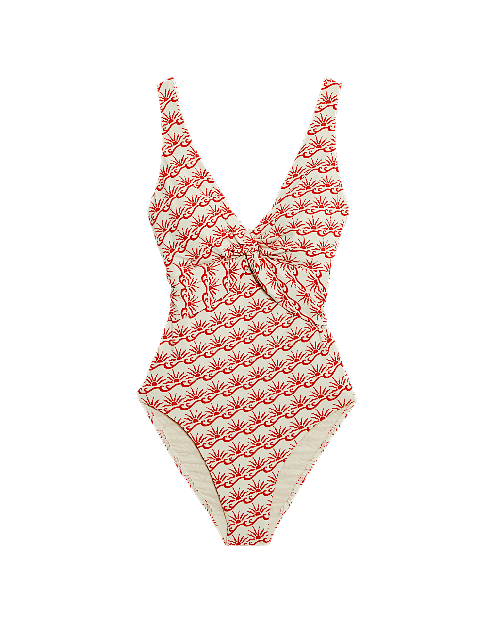 360 Tummy Control Printed Plunge Swimsuit