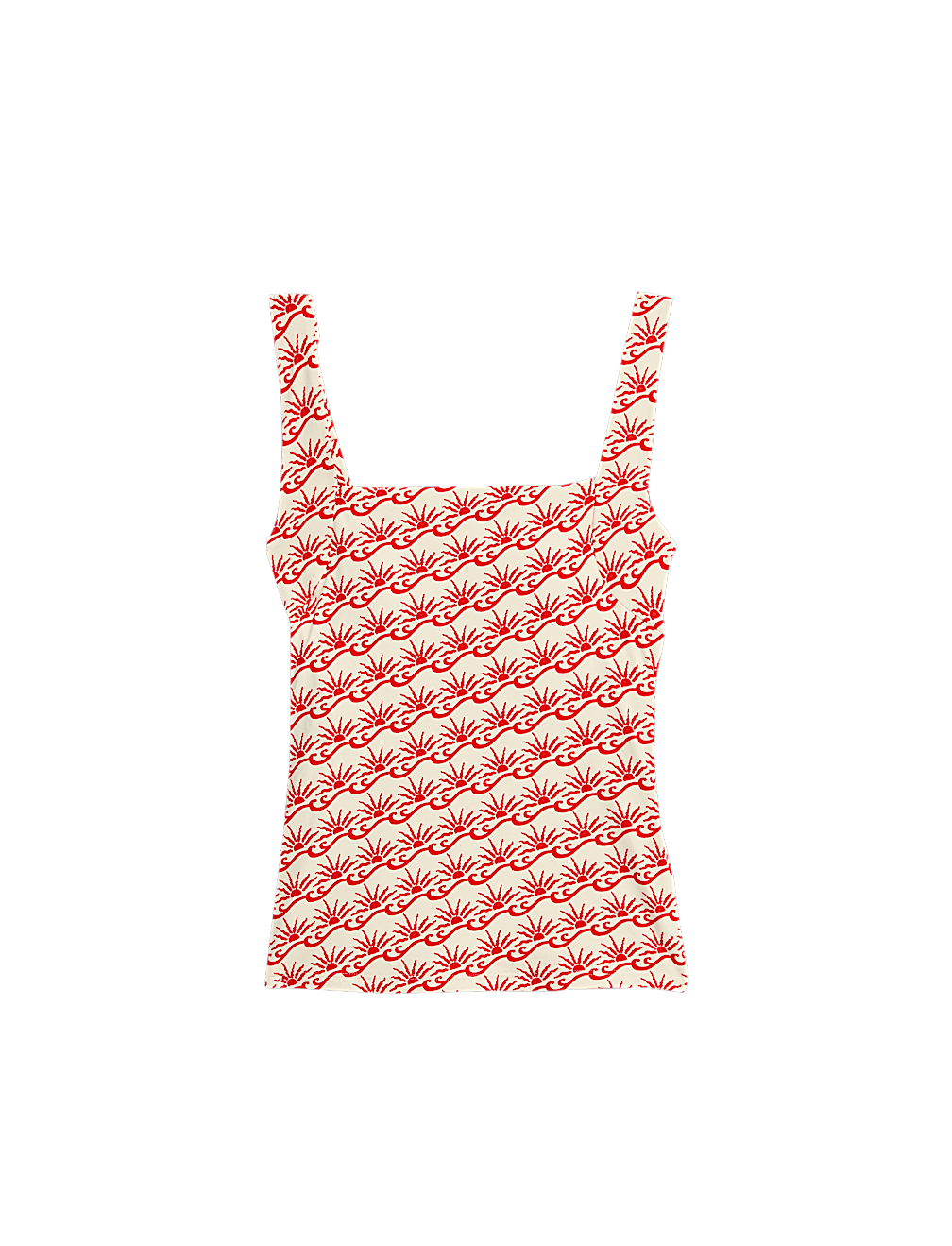 Floral Square Neck Tankini Top