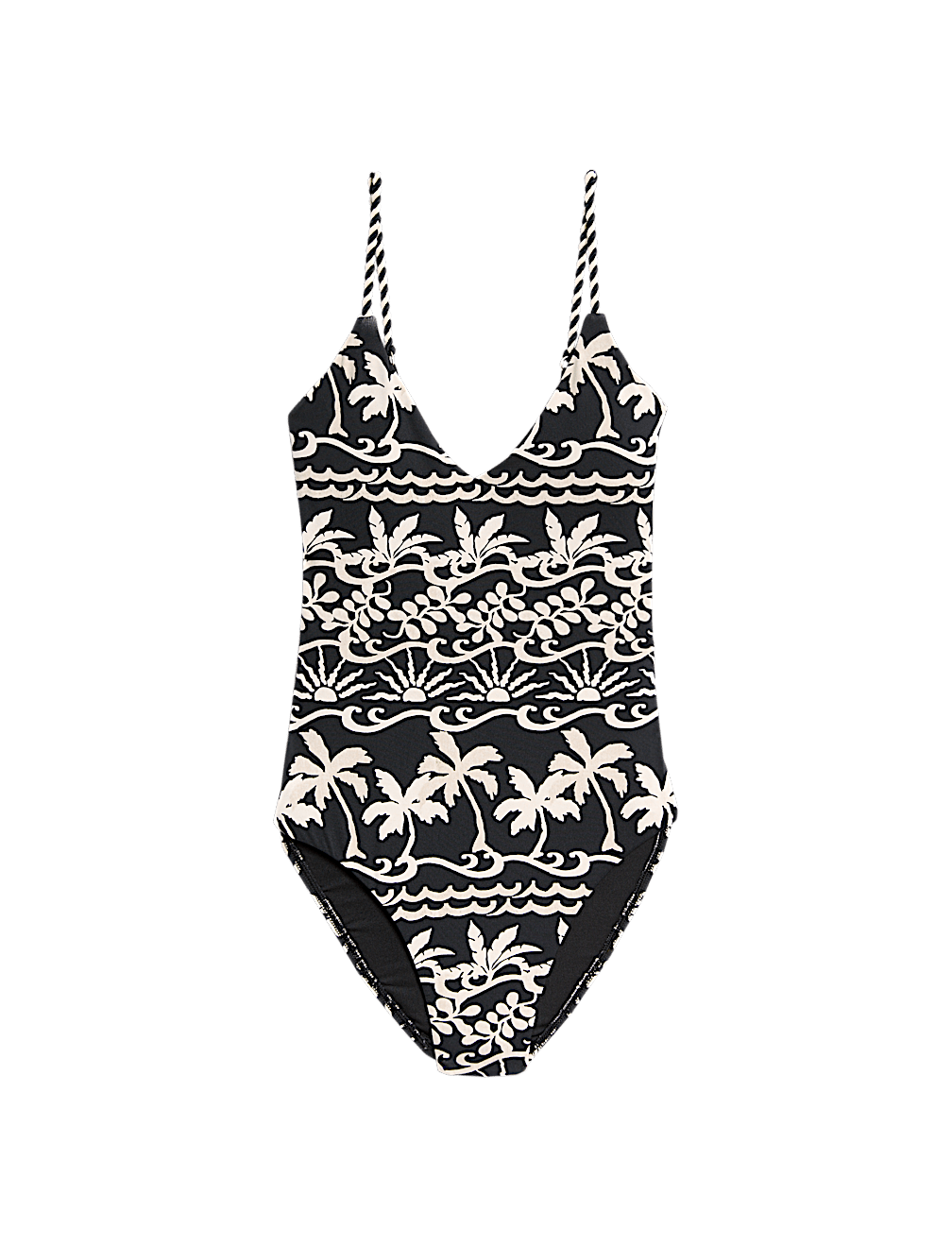 Printed Padded Plunge Swimsuit