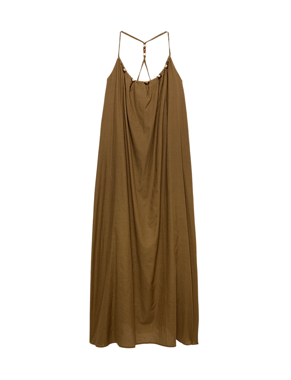 Pure Cotton Beaded Strappy Beach Dress
