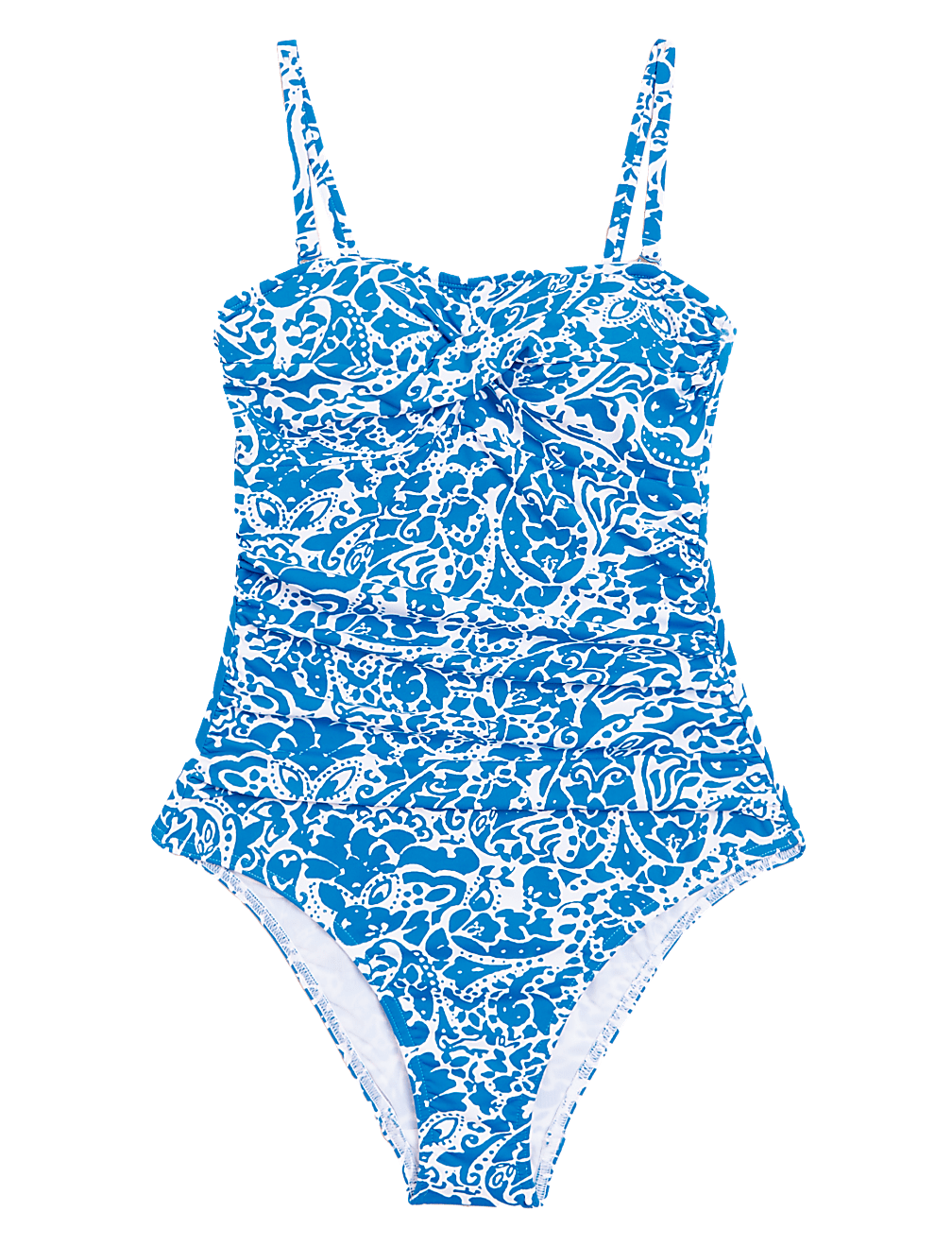 Tummy Control Printed Bandeau Swimsuit