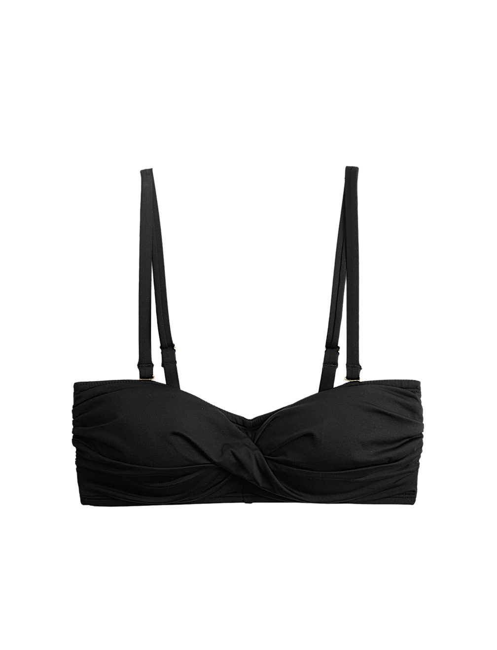 Padded Twist Front Bandeau Bikini Top