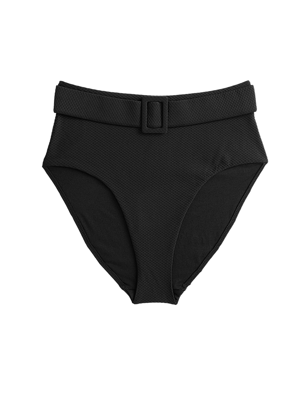 Textured Honey Comb High Waist Bikini Bottoms