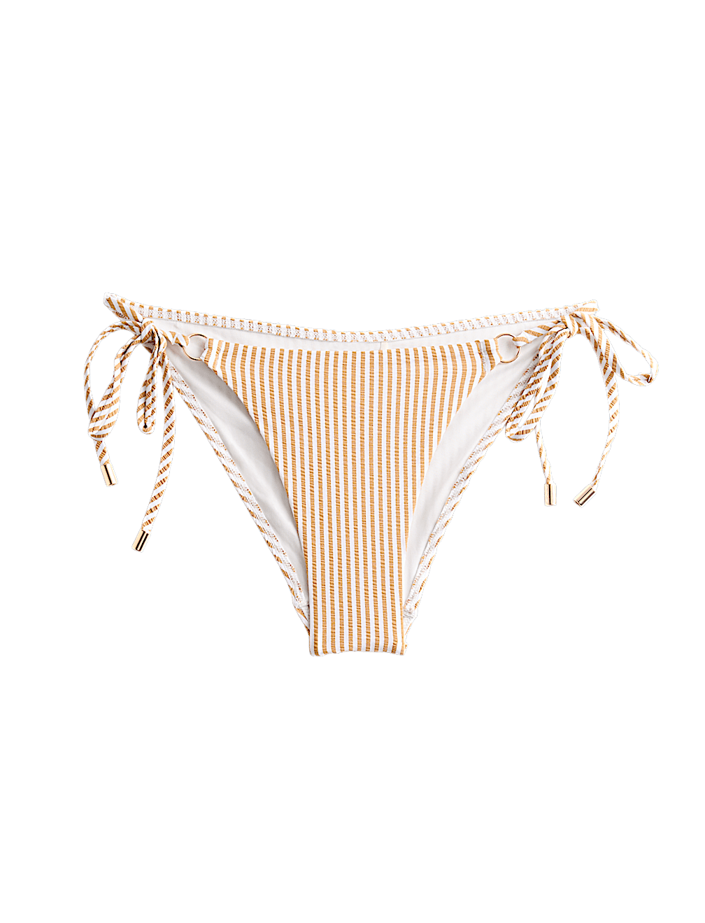 Textured Tie Side Bikini Bottoms