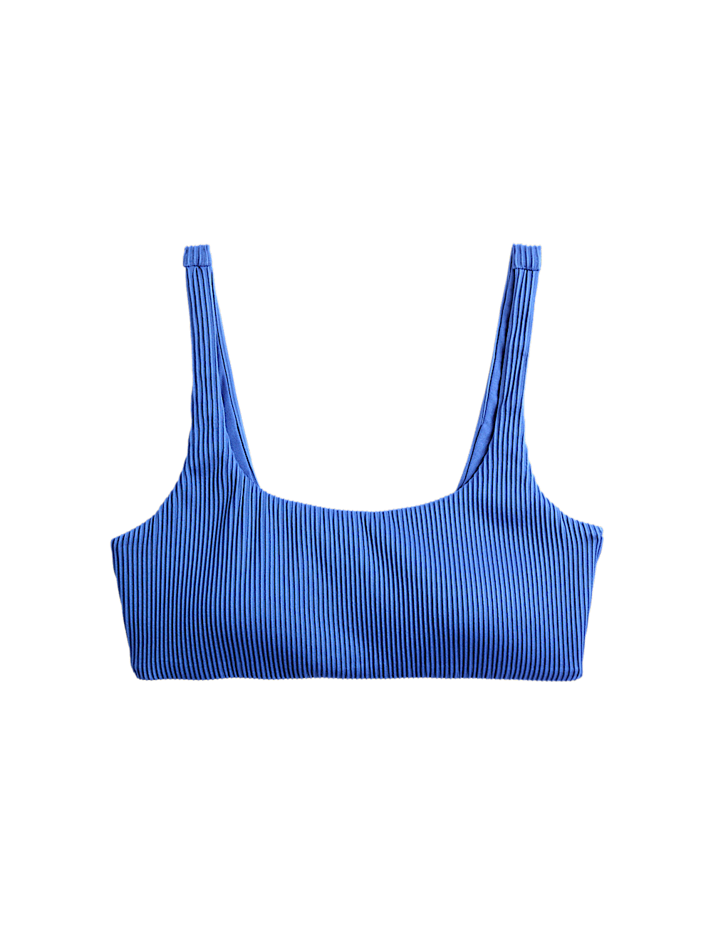 Ribbed Scoop Neck Bikini Top