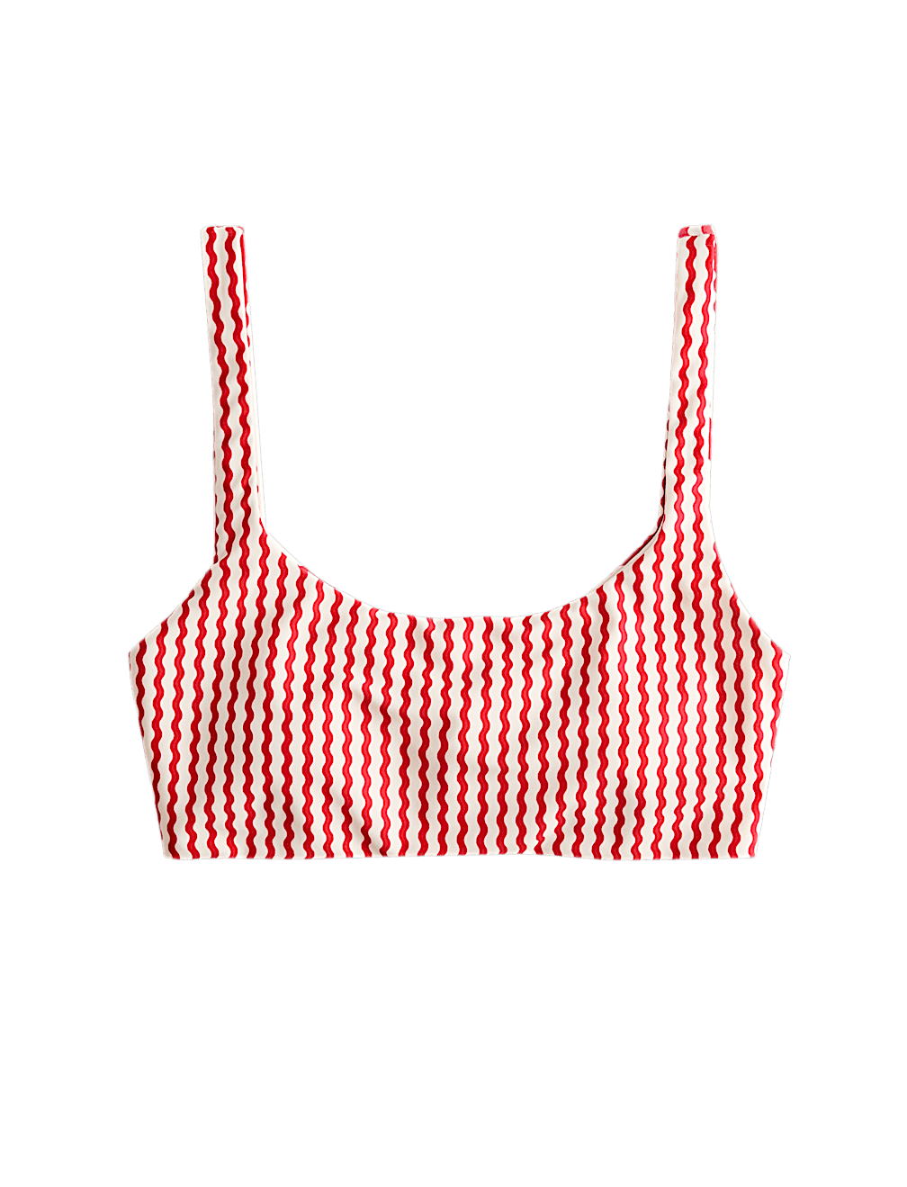 Printed Scoop Neck Bikini Top