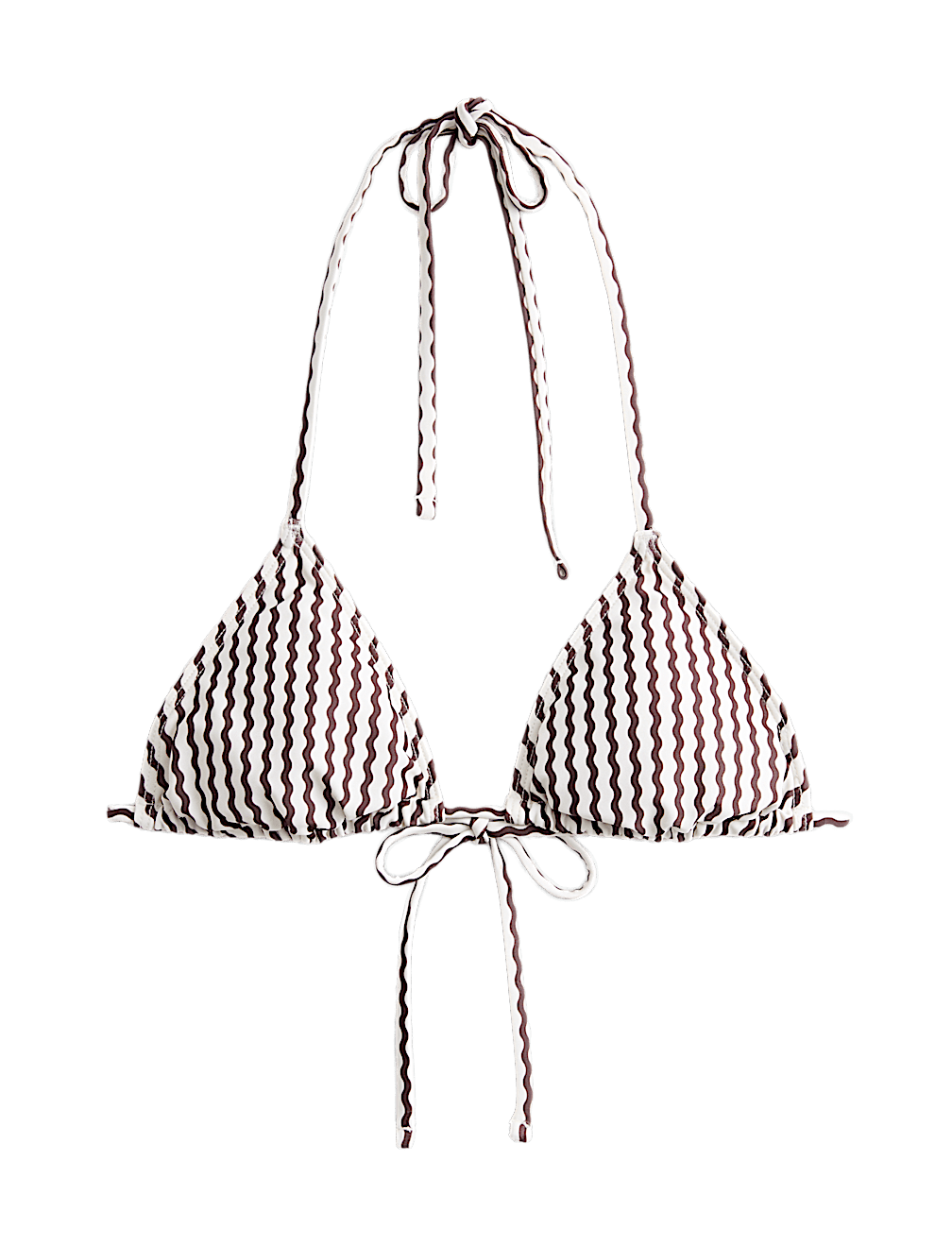 Printed Padded Halterneck Triangle Bikini Top