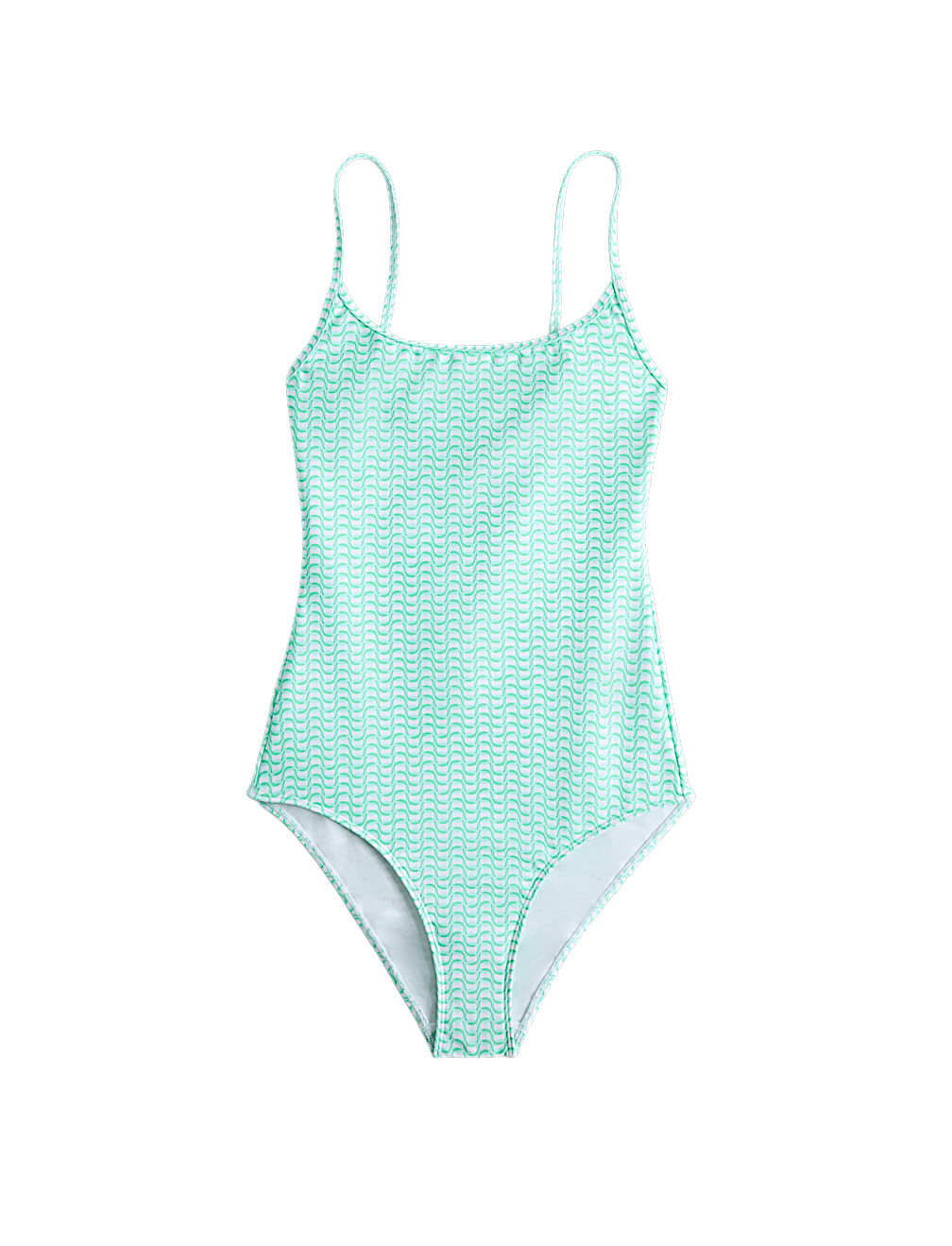 Printed Scoop Neck Swimsuit