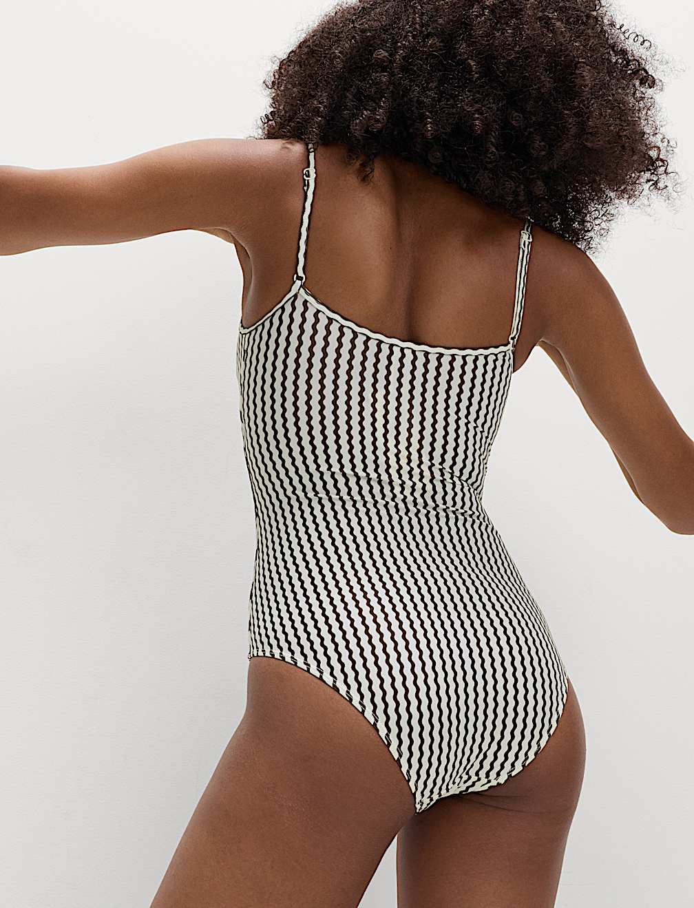 Printed Scoop Neck Swimsuit