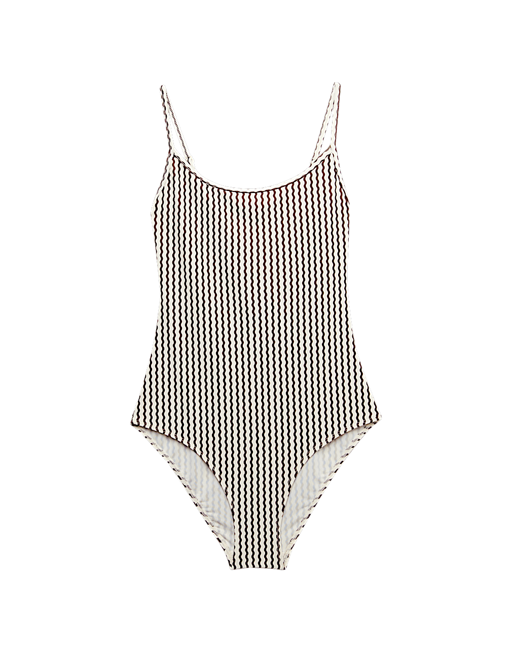 Printed Scoop Neck Swimsuit