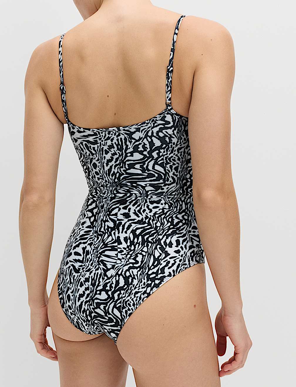 Printed Scoop Neck Swimsuit