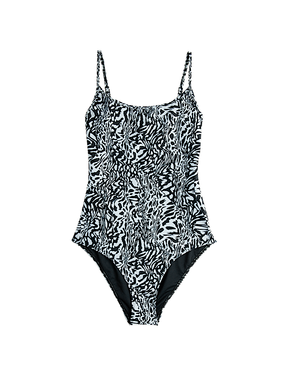 Printed Scoop Neck Swimsuit