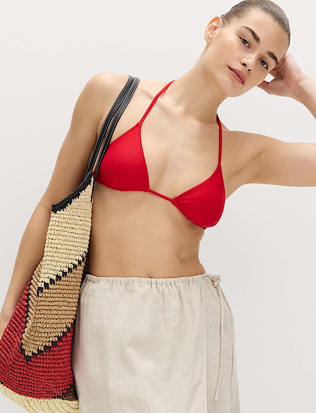 Padded Halterneck Triangle Bikini Top