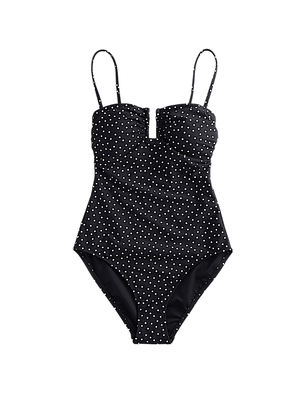 U-Notch Spot Print Swimsuit