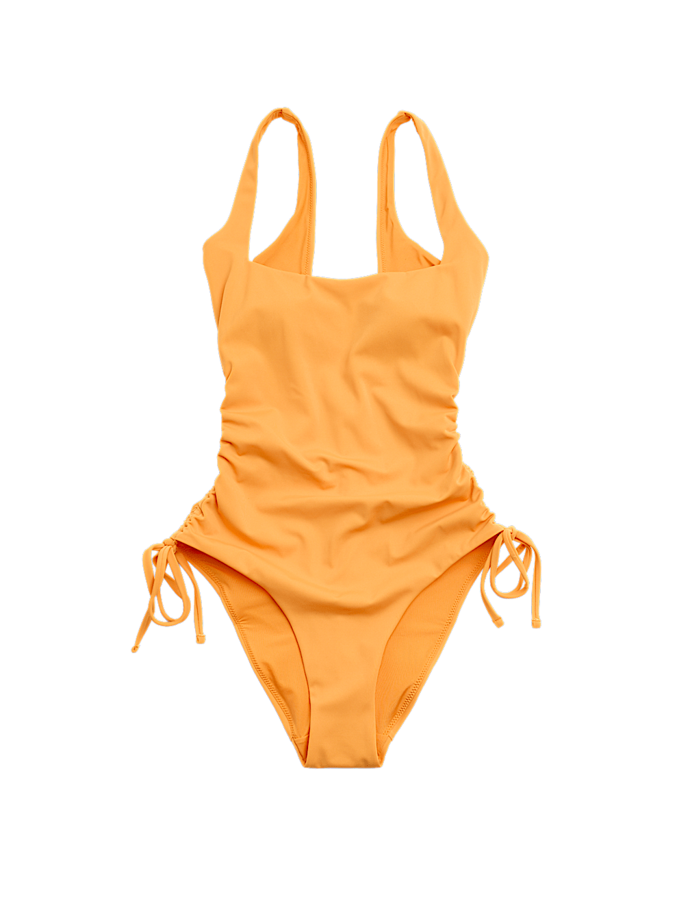 Padded Drawstring Side Square Neck Swimsuit