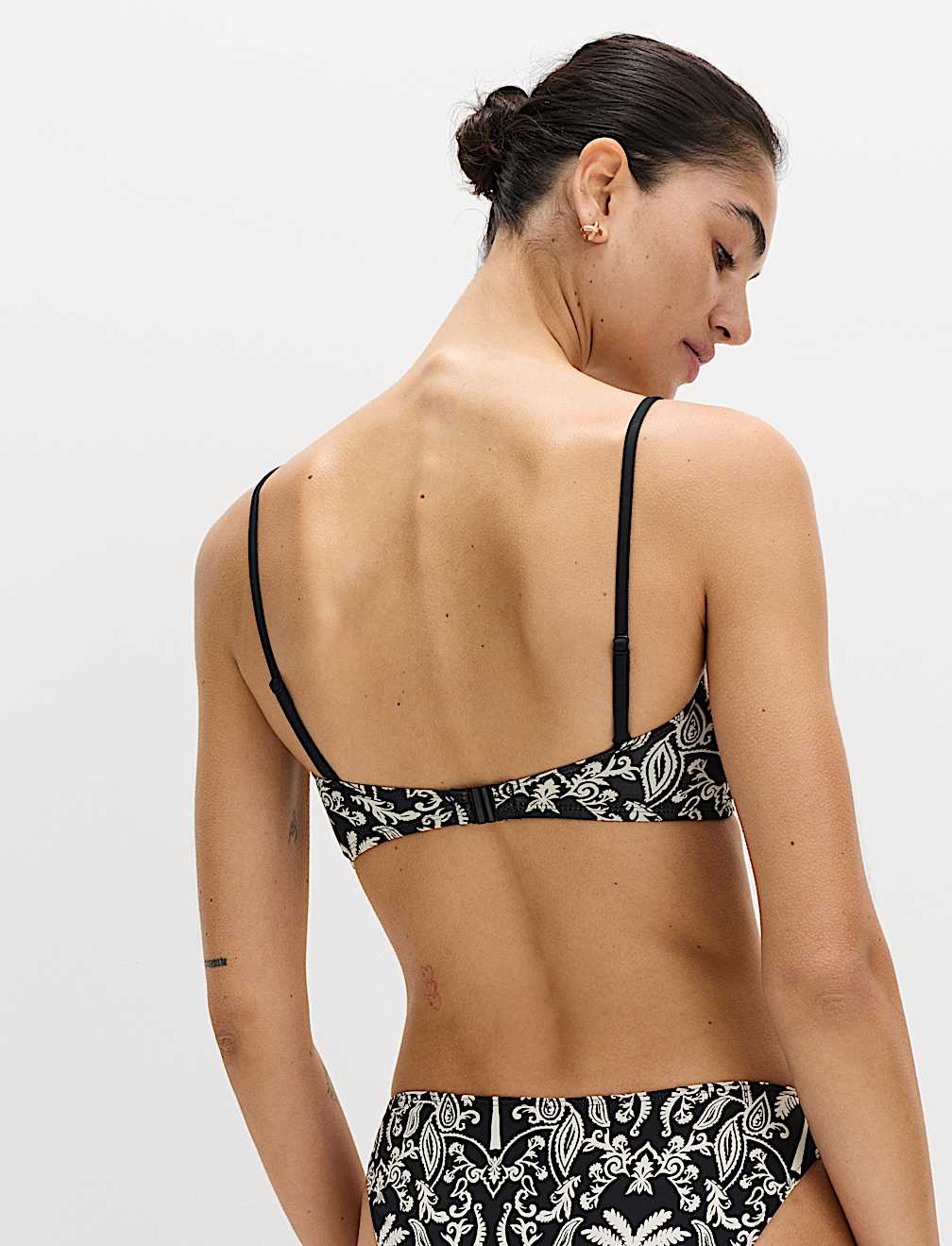 Printed Bandeau Bikini Top