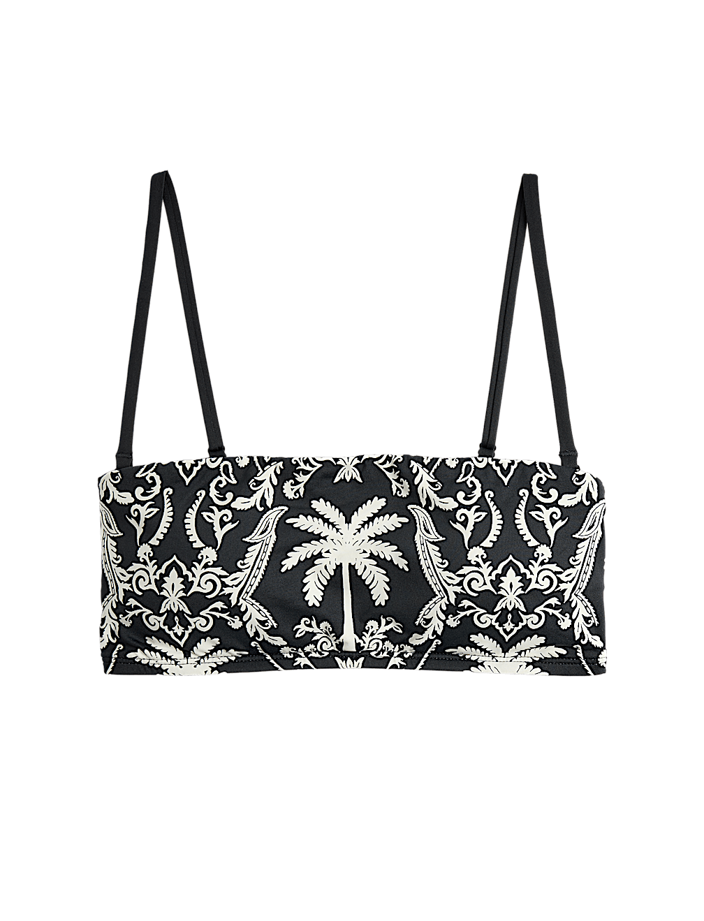 Printed Bandeau Bikini Top