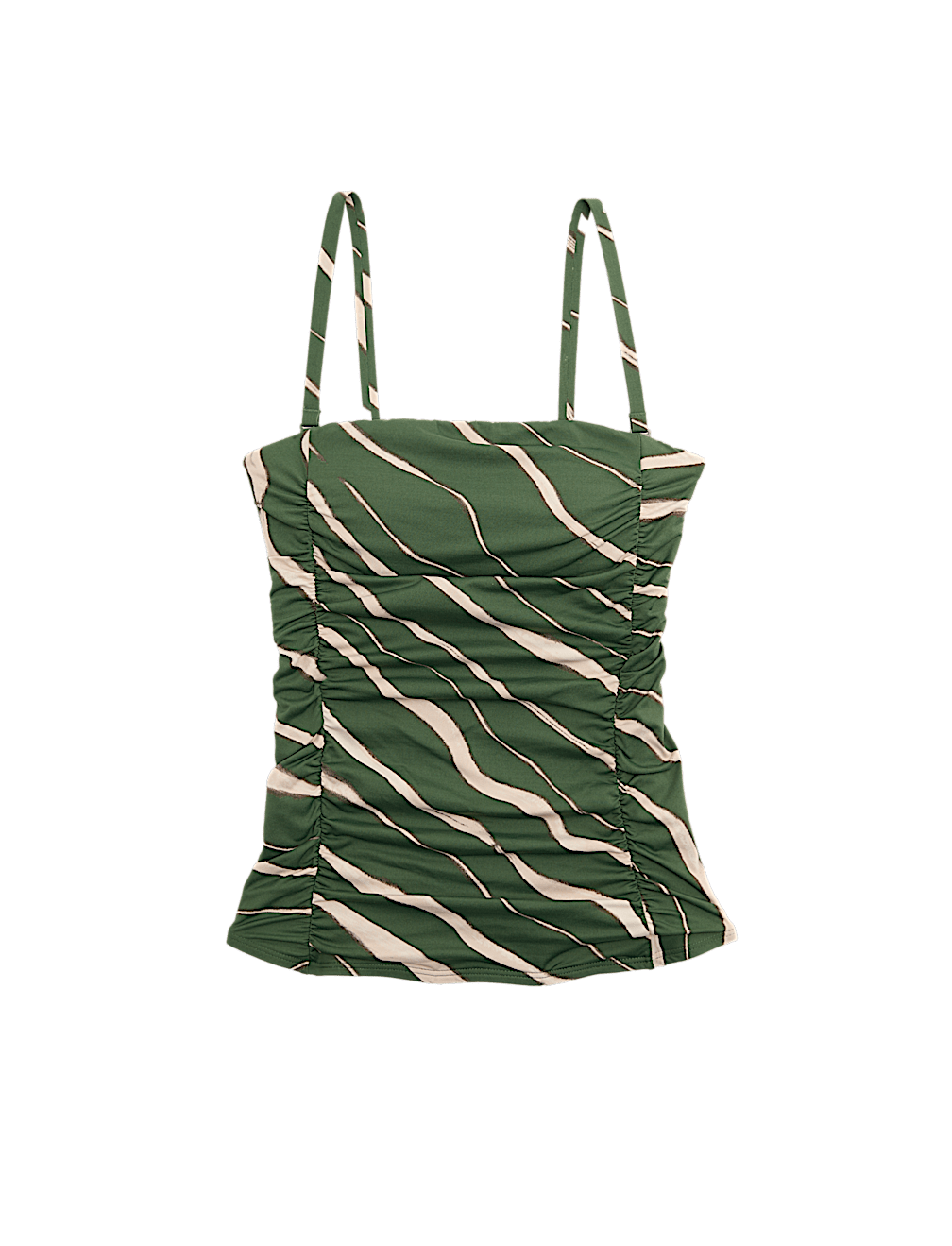 Tummy Control Printed Ruched Tankini