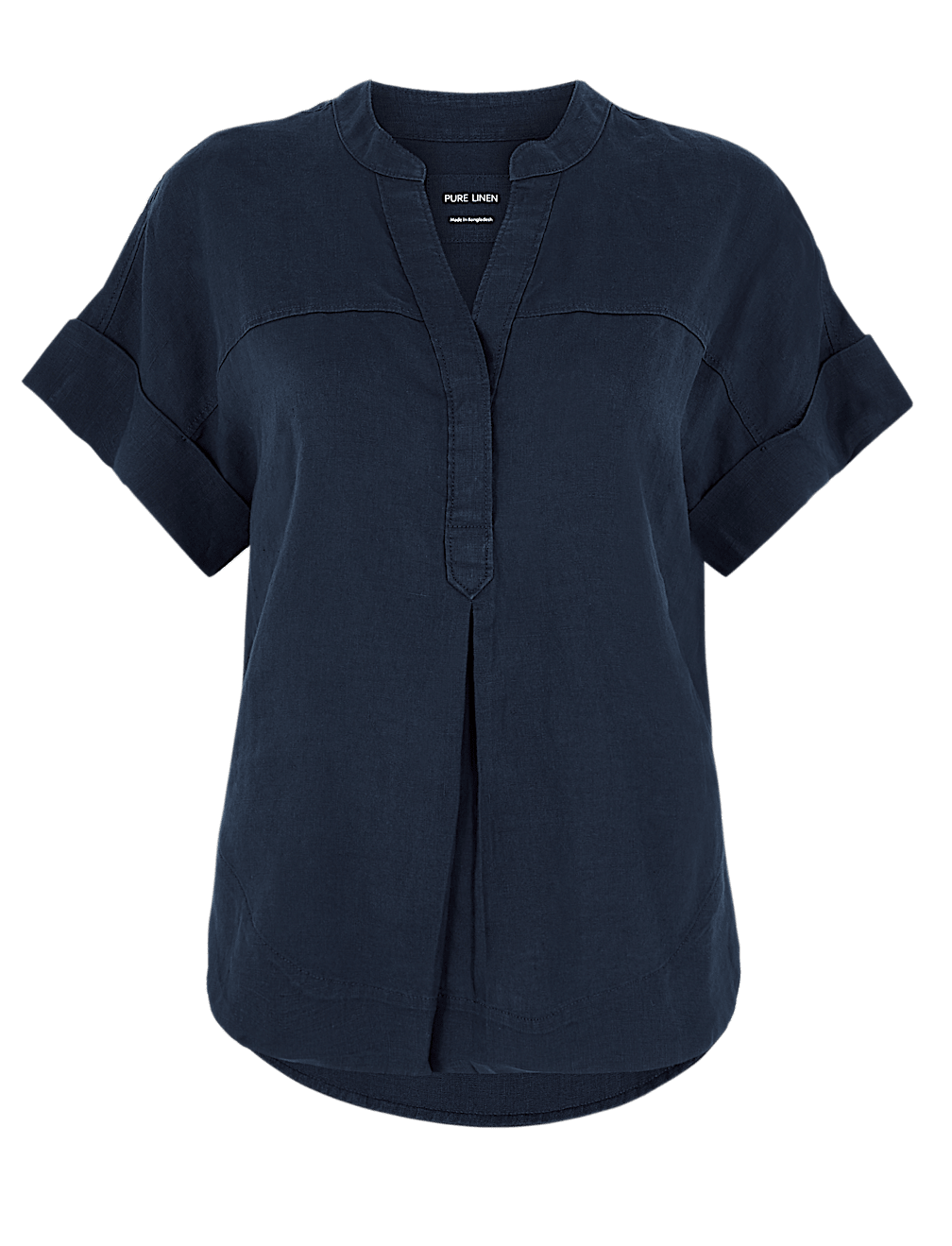 Pure Linen V-Neck Blouse