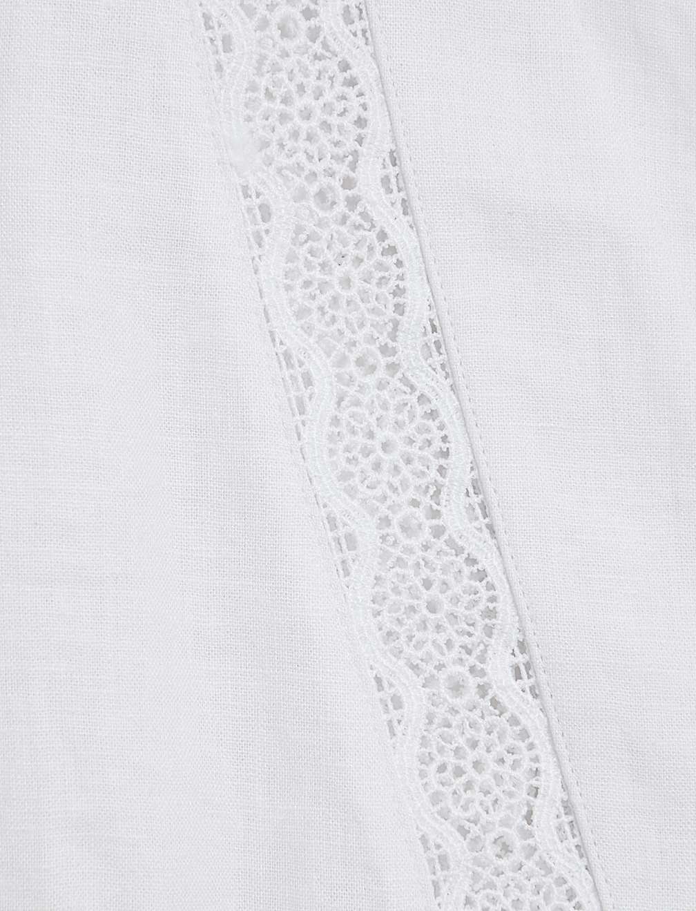 Linen Rich V-Neck Mini Shift Dress
