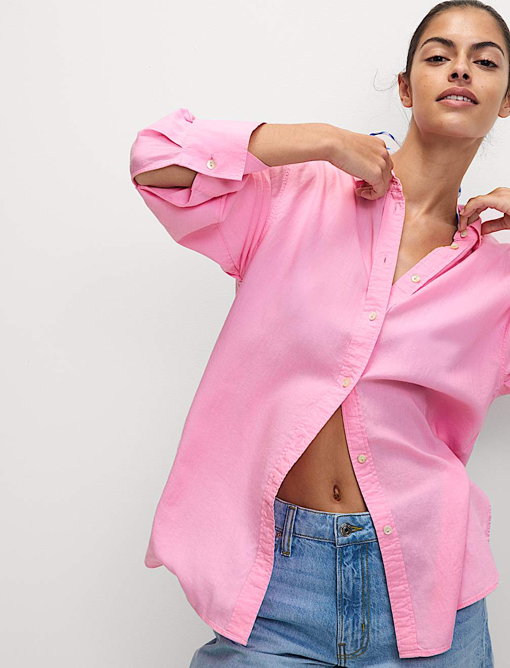 Linen Rich Relaxed Shirt