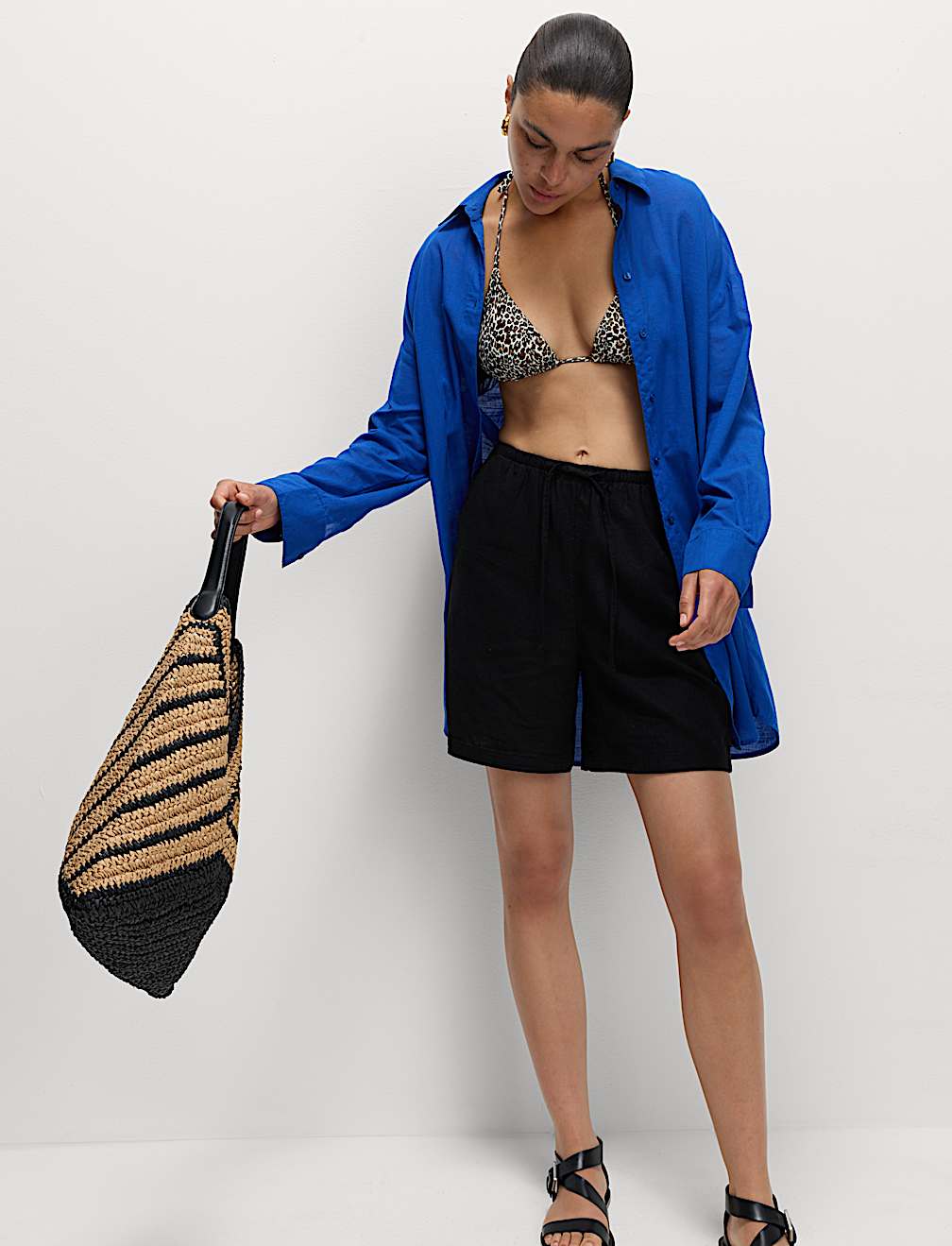 Pure Cotton Collared Beach Shirt