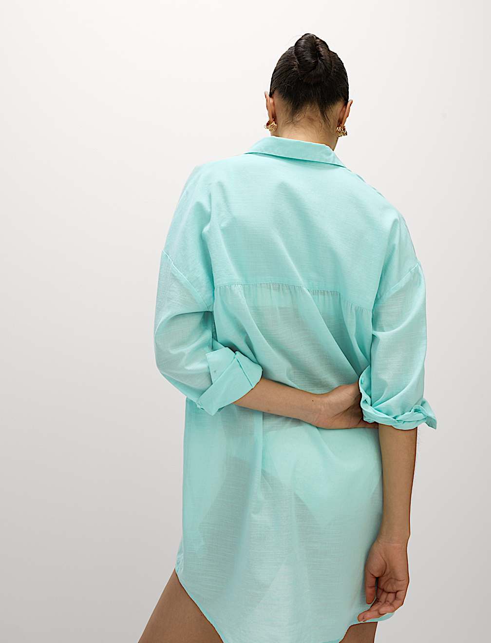 Pure Cotton Collared Beach Shirt