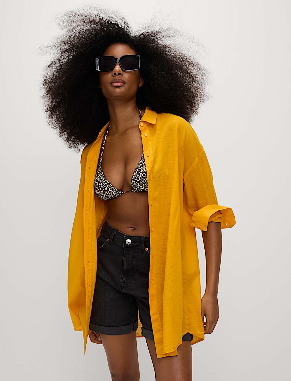 Pure Cotton Collared Beach Shirt