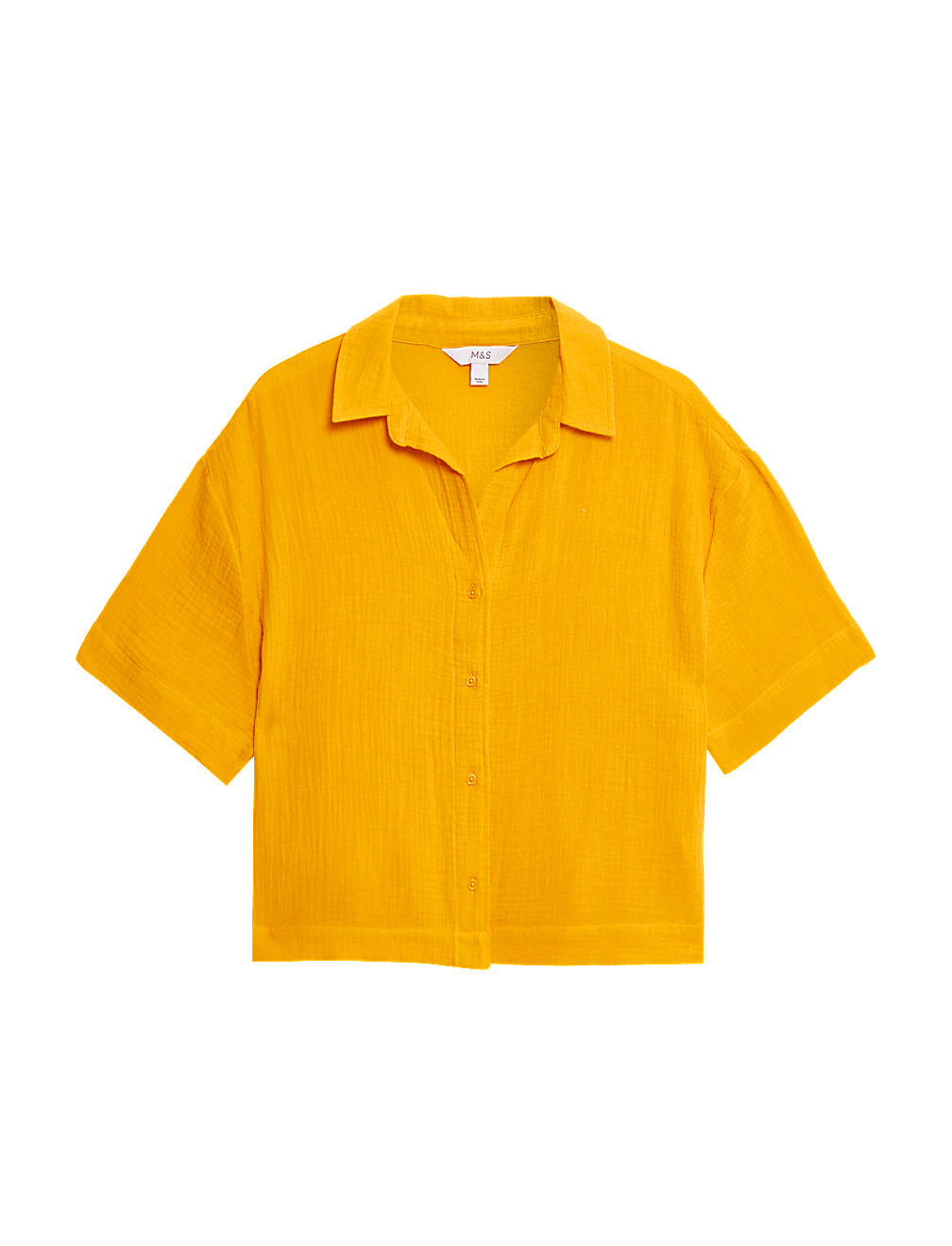Pure Cotton Textured Collared Beach Shirt