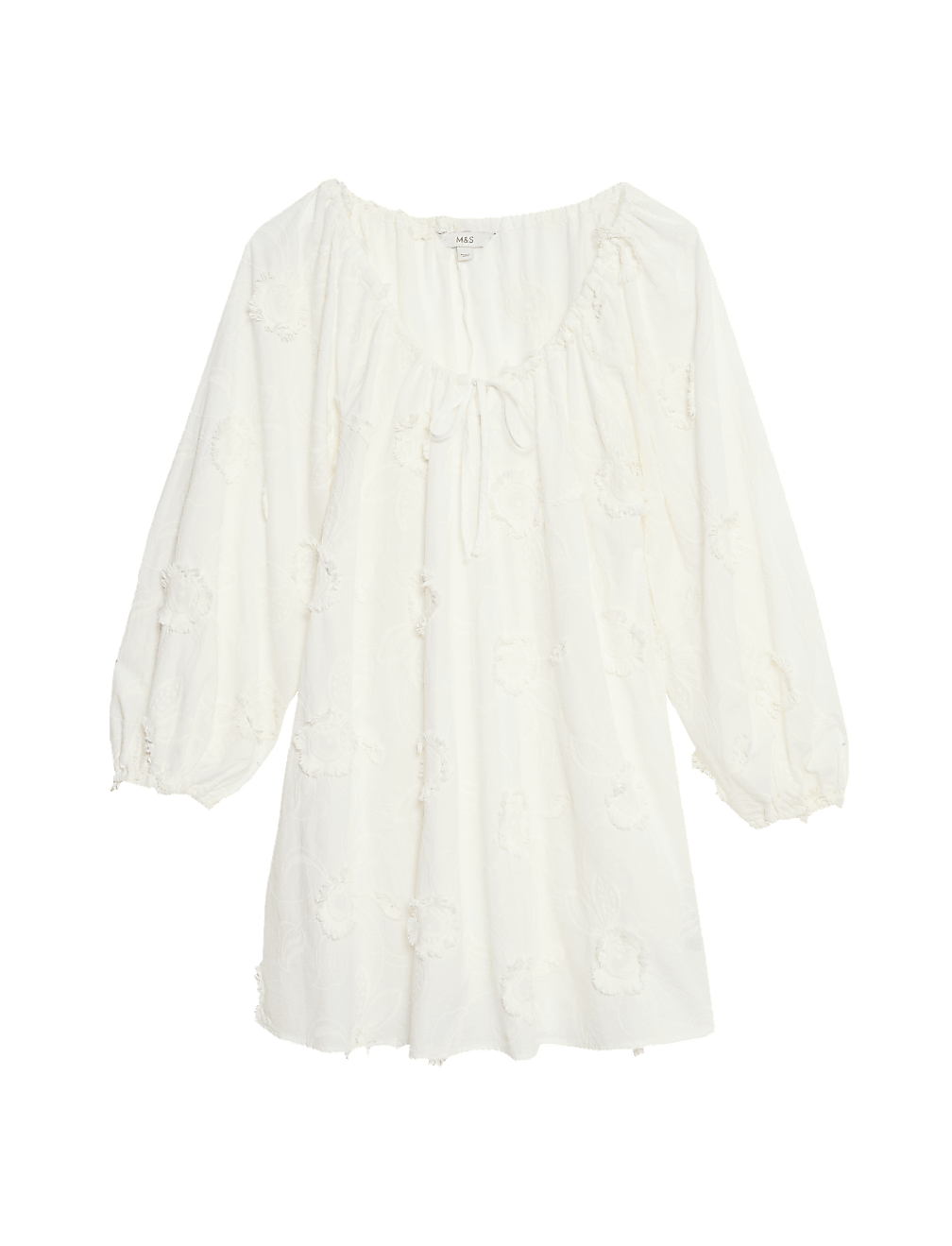 Pure Cotton Floral Mini Beach Dress