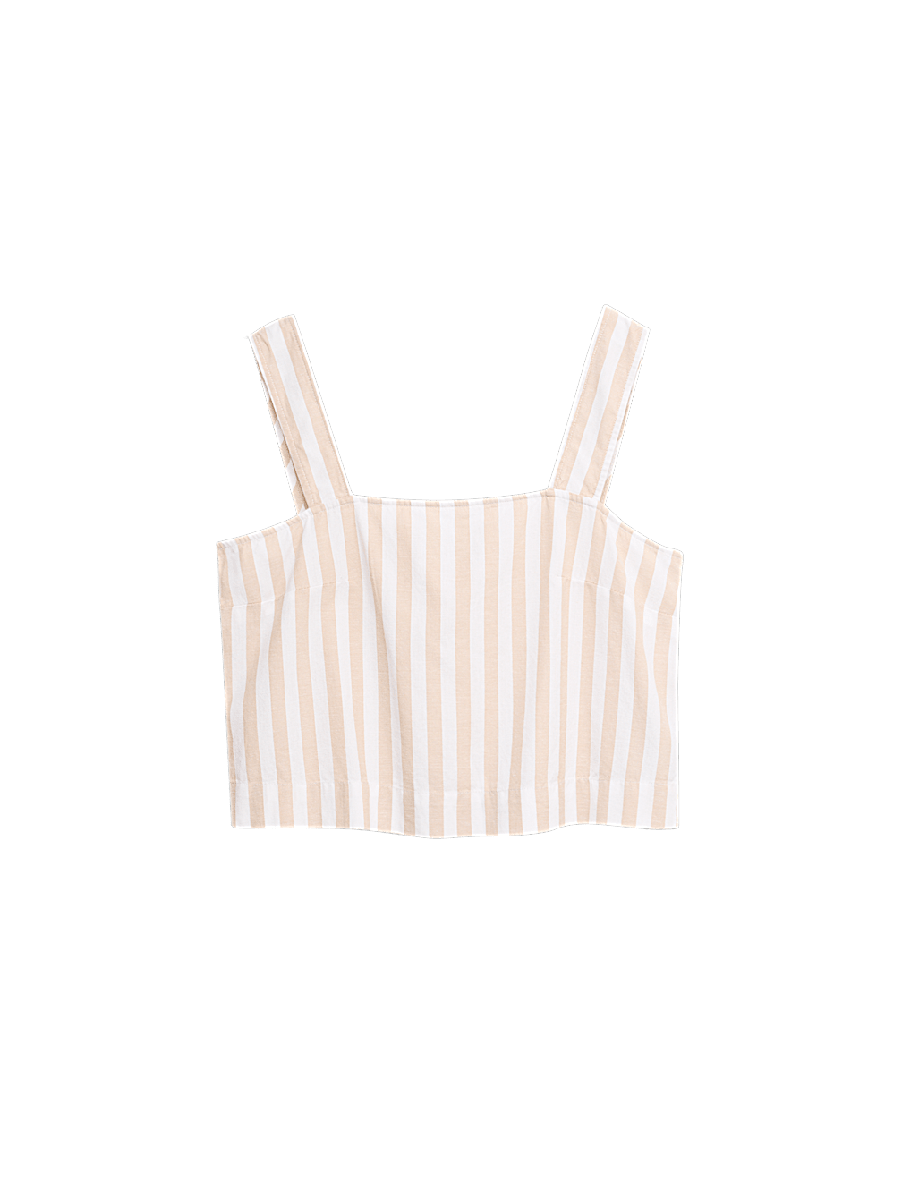 Printed Square Neck Beach Top with Linen