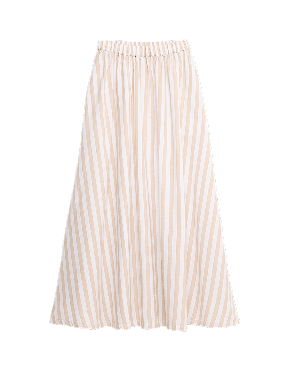 Printed Midaxi Beach Skirt with Linen