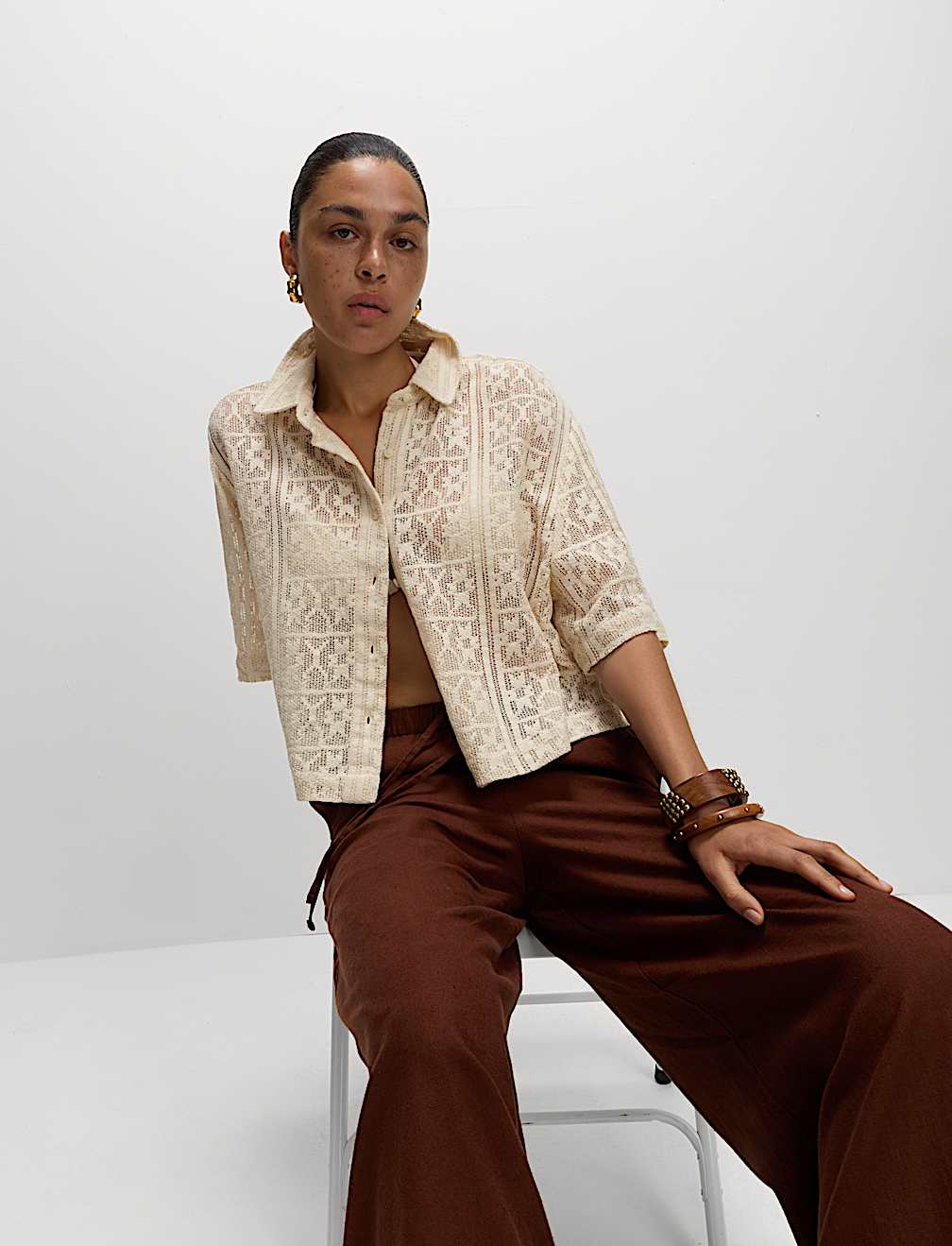 Pure Cotton Short Sleeve Beach Shirt