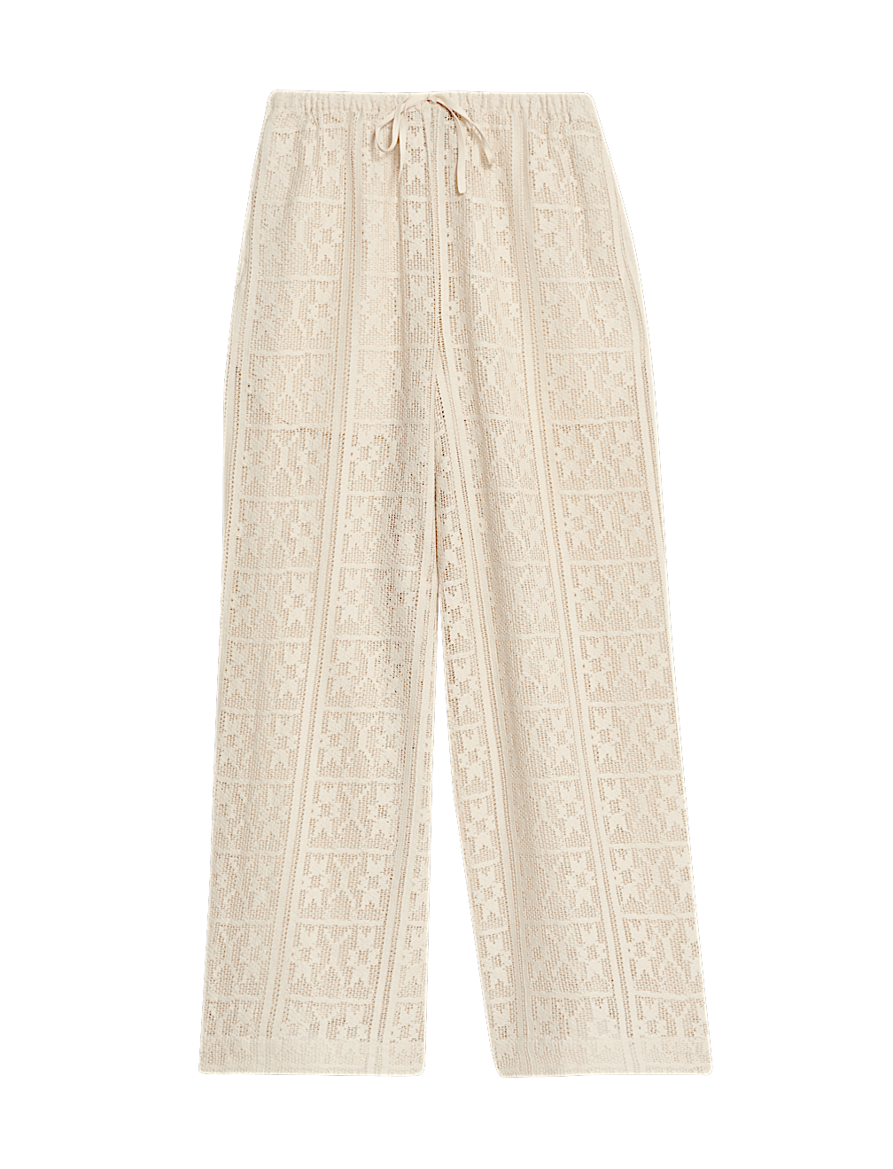 Pure Cotton Crochet Beach Trousers