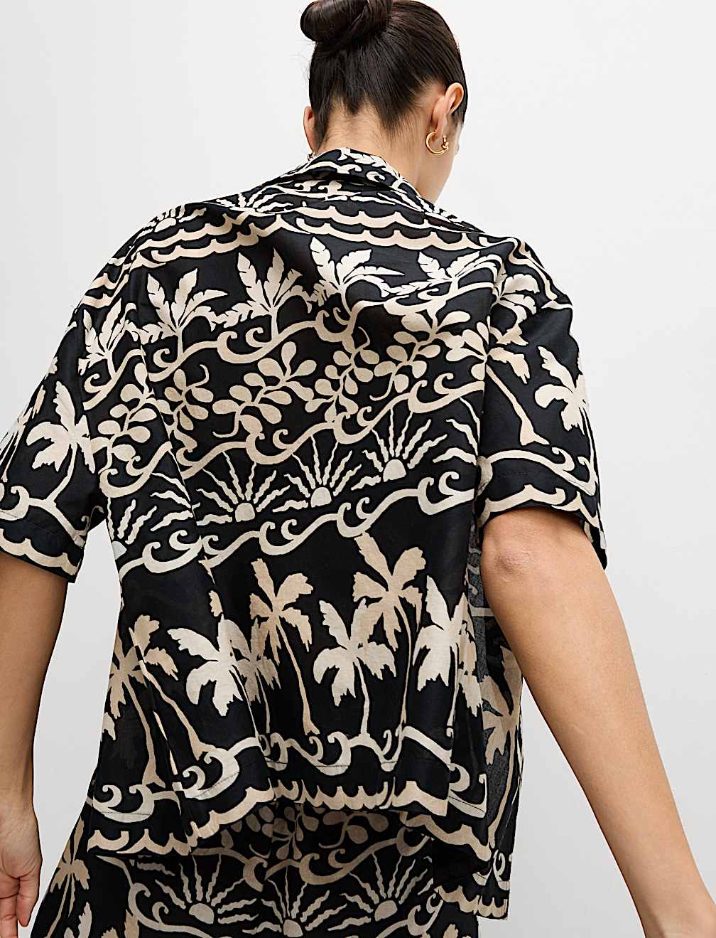 Pure Cotton Printed Collared Beach Shirt