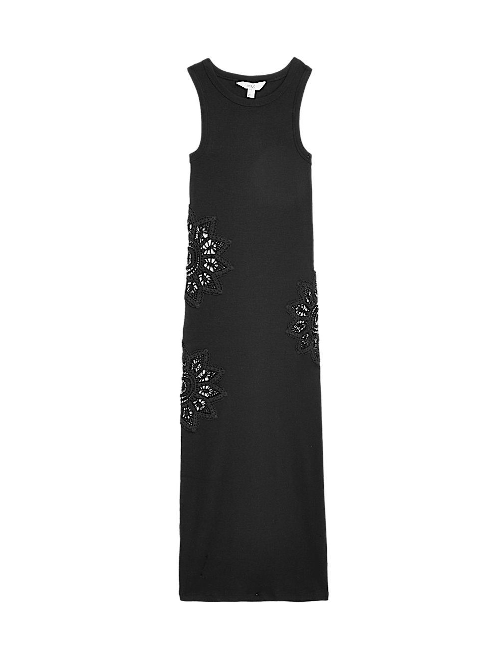 Broderie Round Neck Midaxi Beach Dress