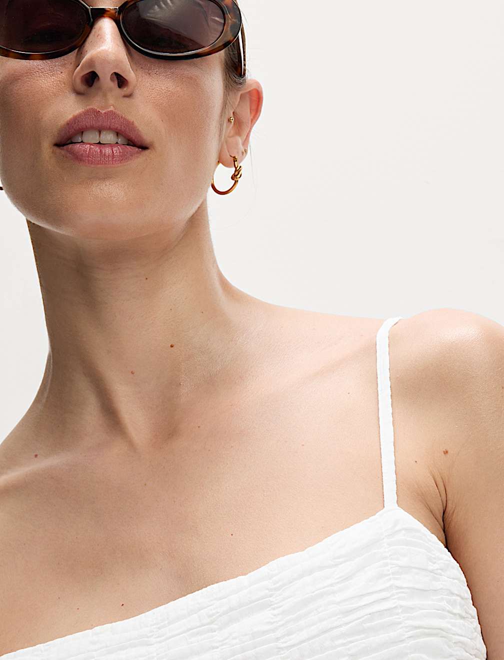 Seersucker Tie Back Maxi Beach Dress