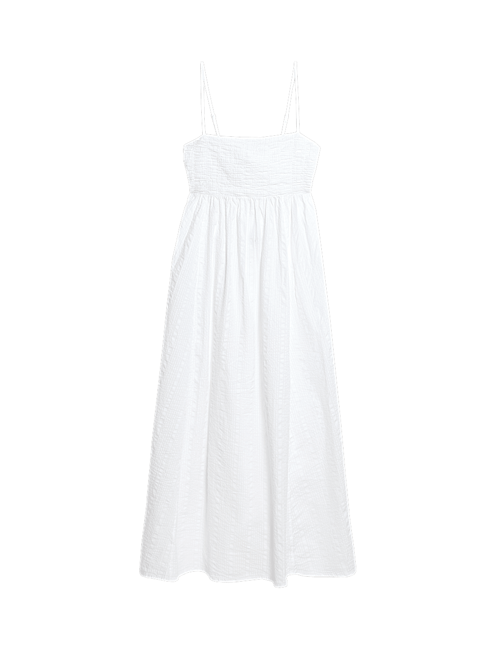 Seersucker Tie Back Maxi Beach Dress